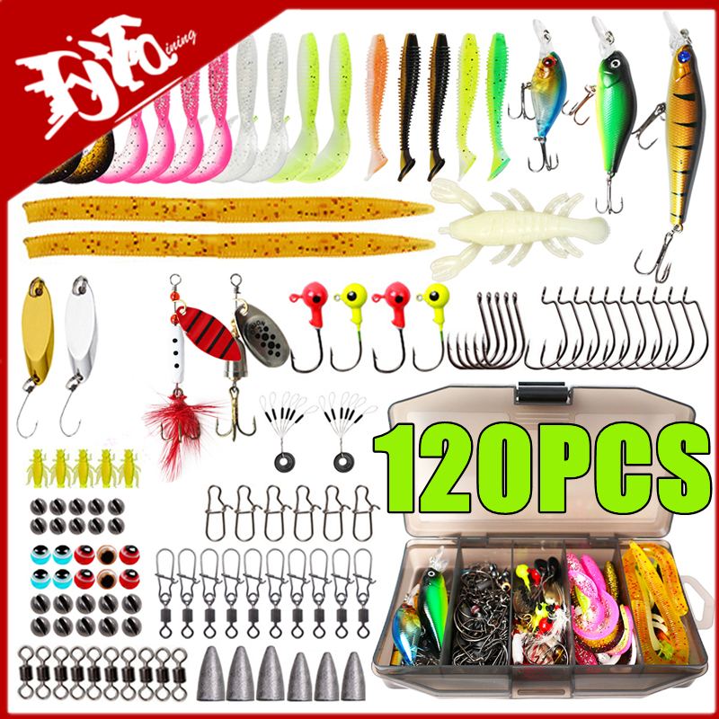 Fishing Lure Spinnerbait - New 120PCS Fishing Lure Set Soft