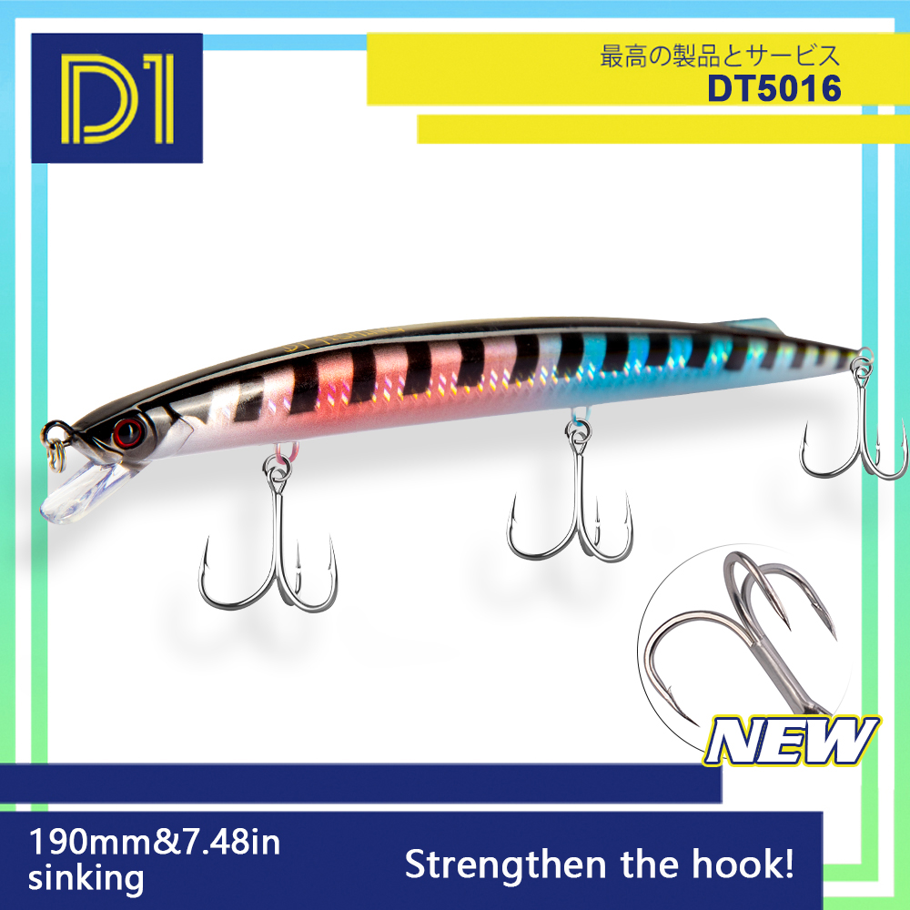Fishing Lure Jerkbait - D1 Sea Fishing Minnow Lure 190mm