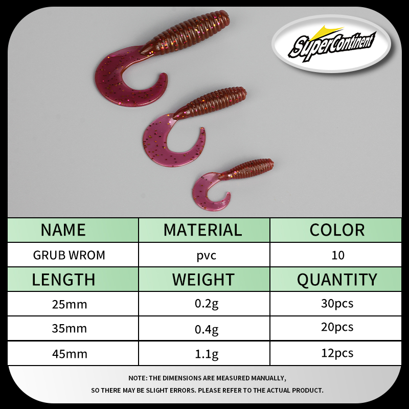 Supercontinent Soft Bait angry - Fishing Lure Soft Plastic บทวิจารณ์และราคา