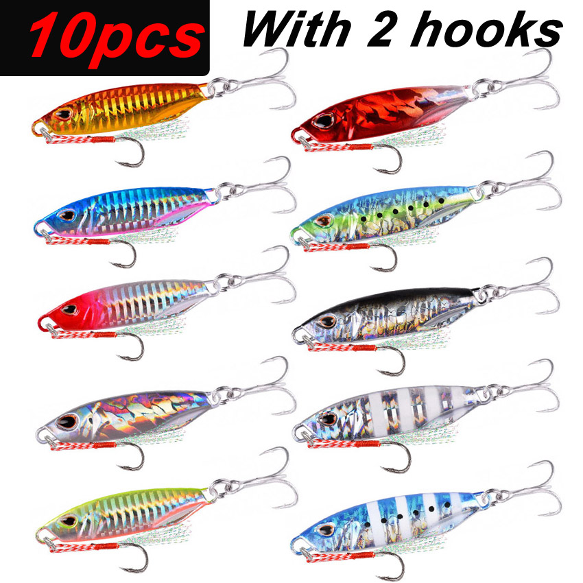 10Pcs Long Cast Metal Bait Spi - Fishing Lure Spinnerbait บทวิจารณ์และราคา