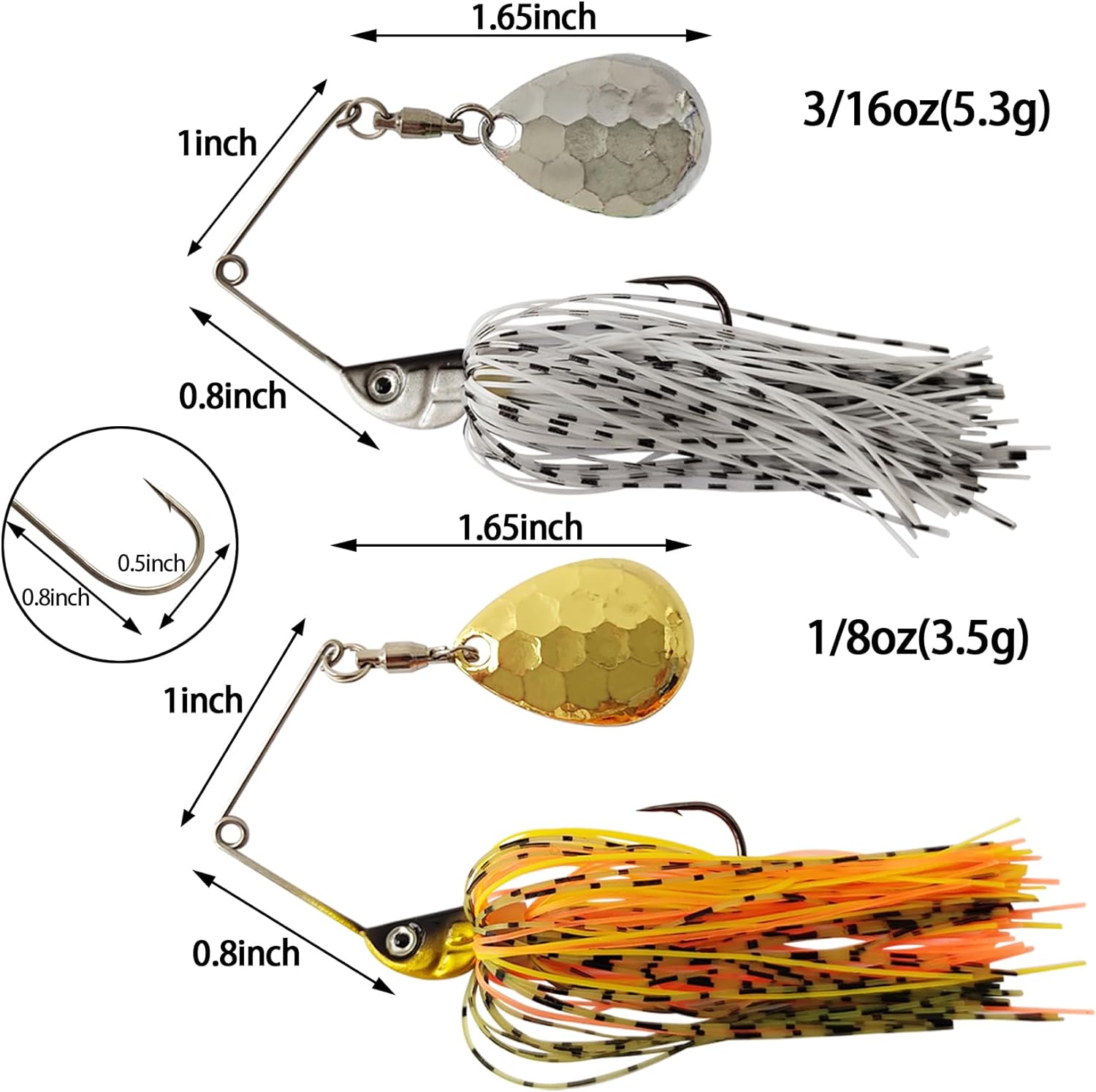 Eupheng Spinner Bait Spoon Wir - Fishing Lure Swimbait บทวิจารณ์และราคา