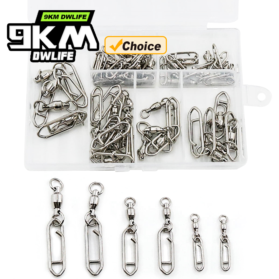 9KM Fishing Swivel Snap Kit 50 - Fishing Lure Kit บทวิจารณ์และราคา