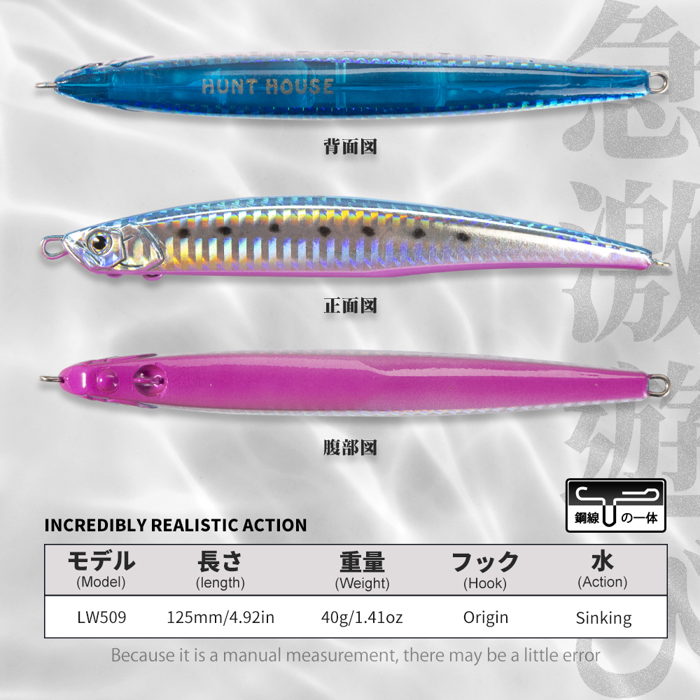Hunthouse fishing Press heavy  - Fishing Lure Jerkbait บทวิจารณ์และราคา