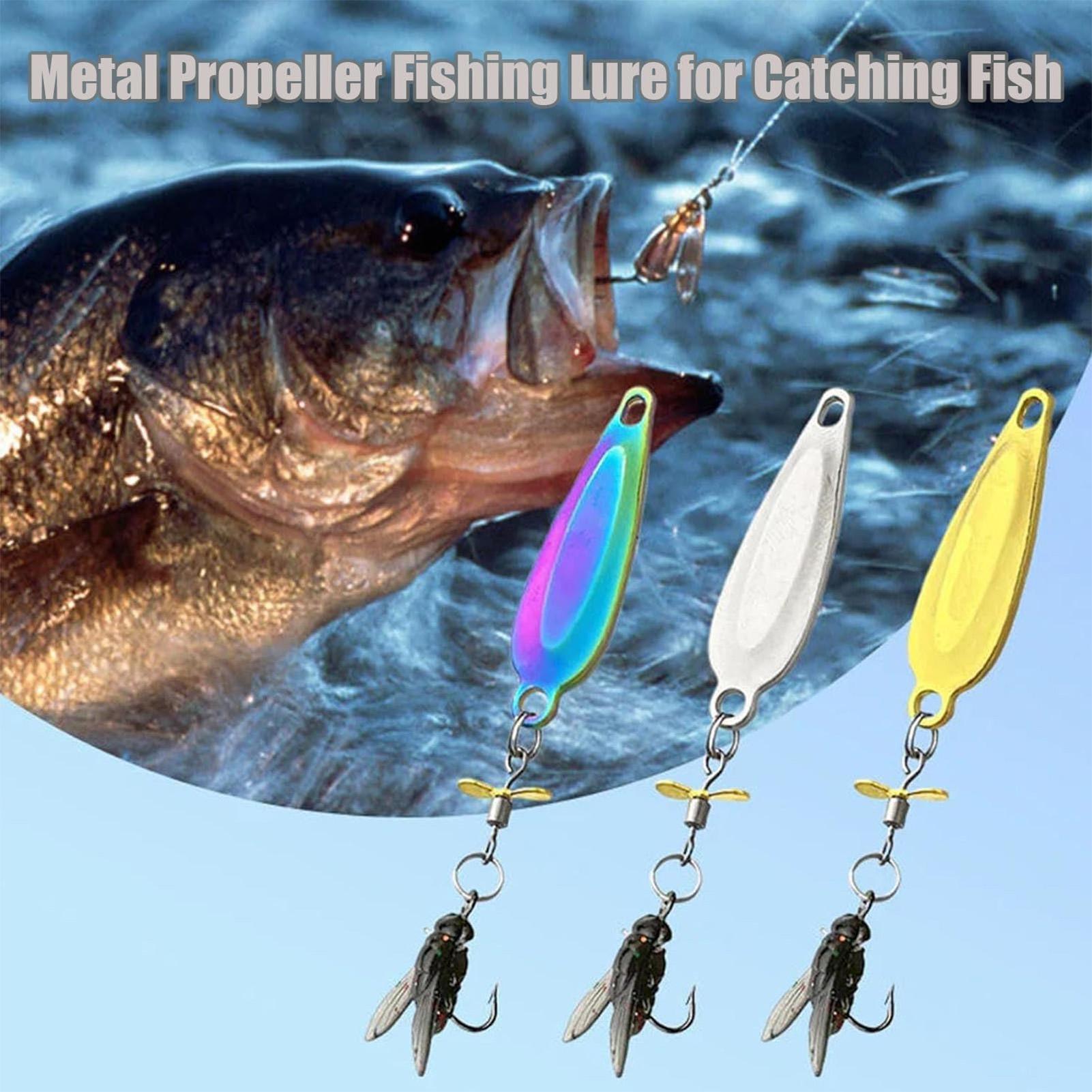 3 Pack Metal Spinner Baits 3D  - Fishing Lure Blade Bait บทวิจารณ์และราคา