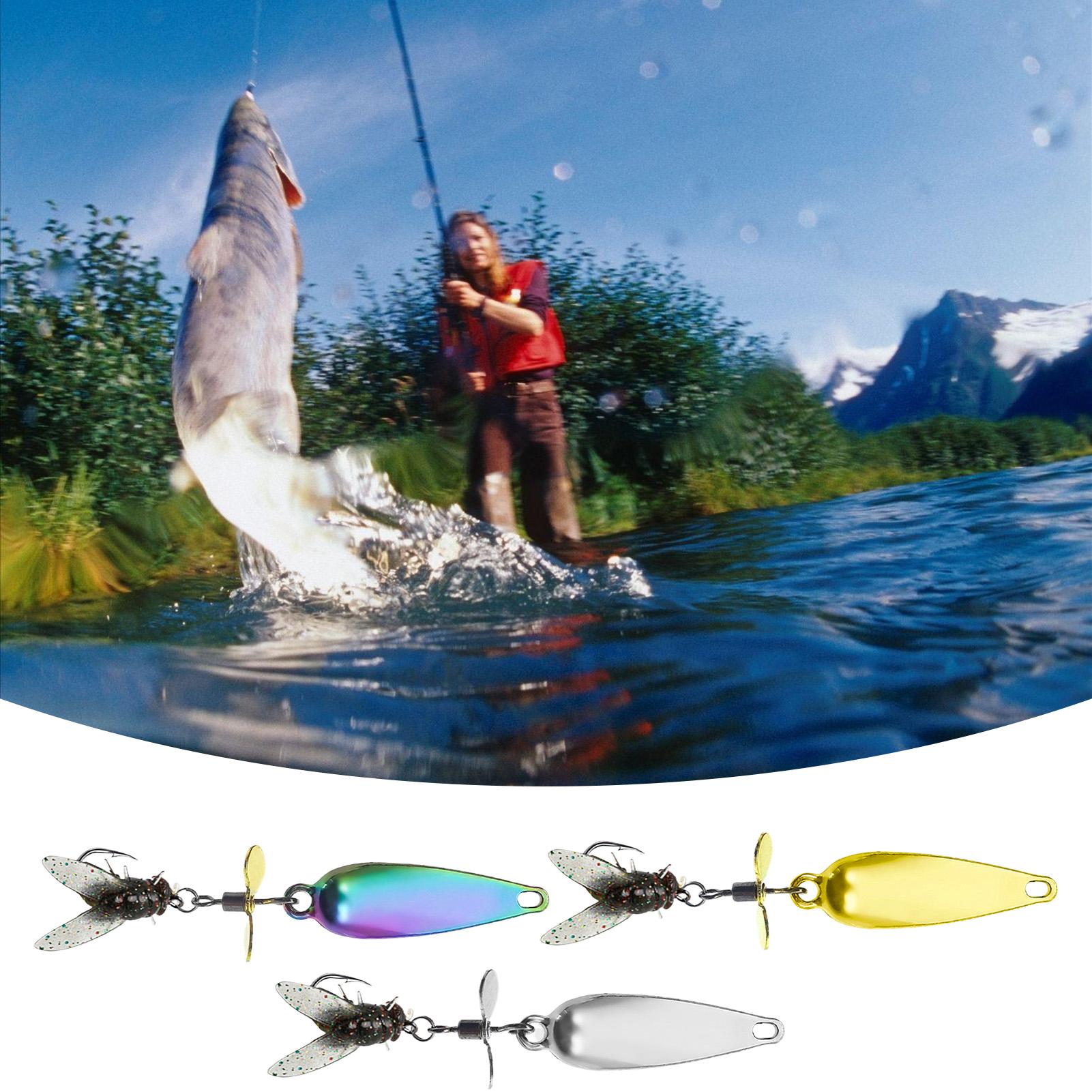3 Pack Metal Spinner Baits 3D  - Fishing Lure Blade Bait บทวิจารณ์และราคา