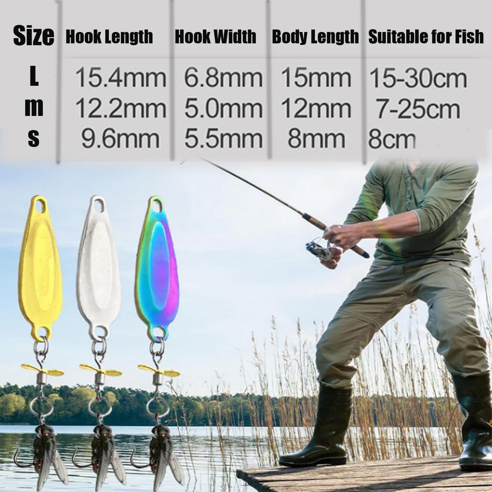 3 Pack Metal Spinner Baits 3D  - Fishing Lure Blade Bait บทวิจารณ์และราคา