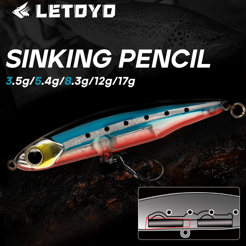 LETOYO Sinking Pencil 17g 12g- - Fishing Lure Swimbait บทวิจารณ์และราคา