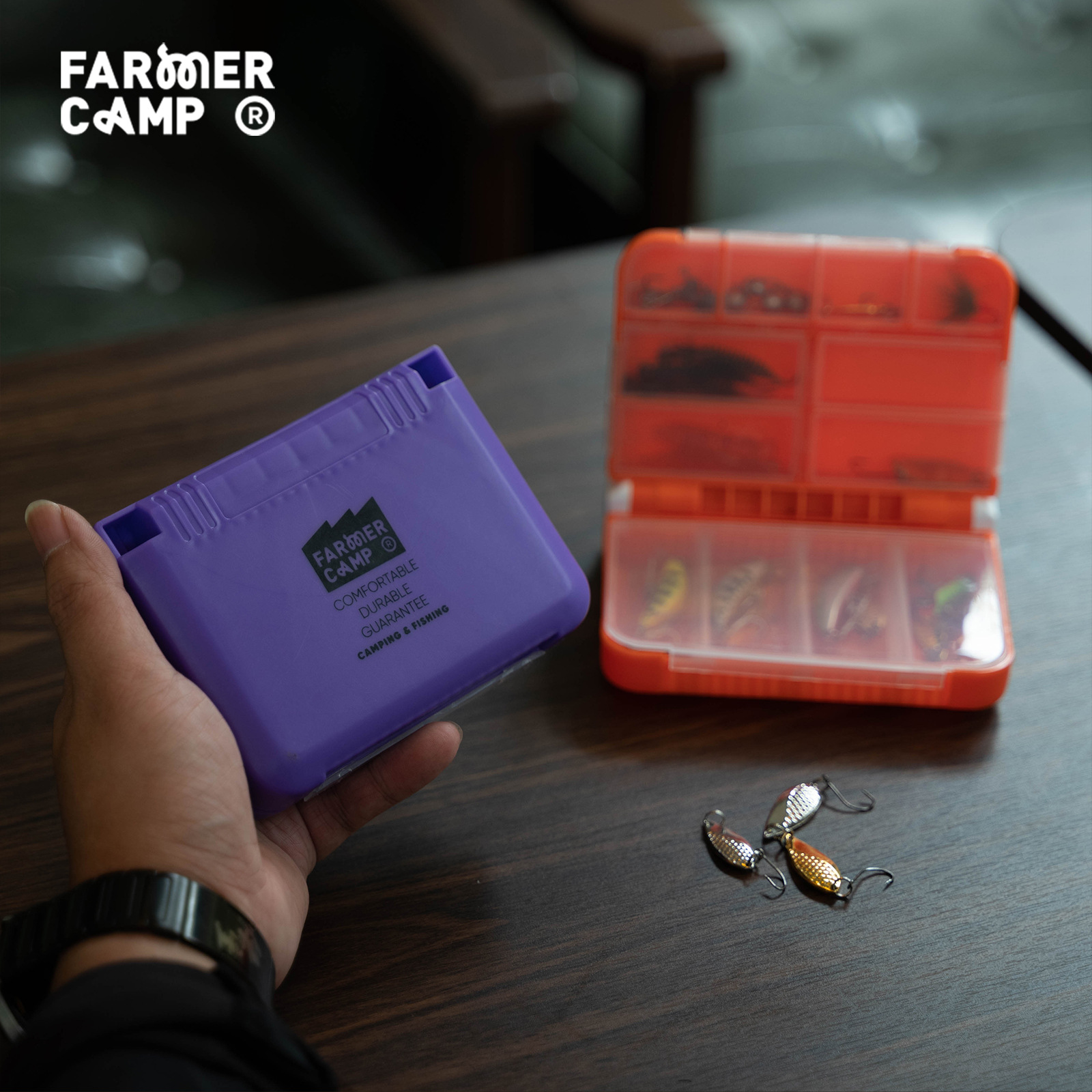 Portable Double Layer Fishing  - Fishing Lure Spoon บทวิจารณ์และราคา