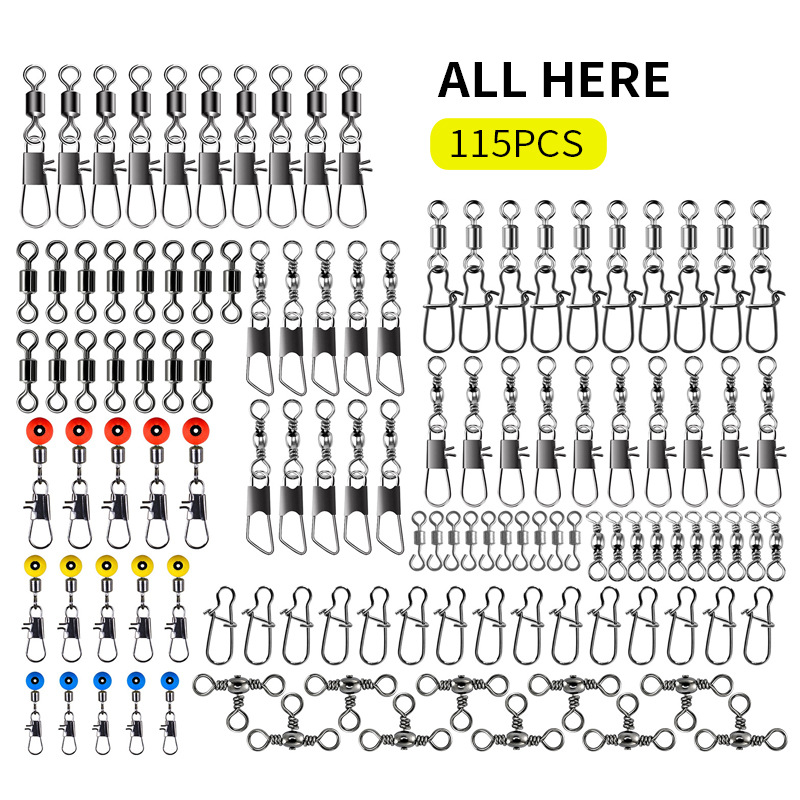 115pcs Fishing Swivel Connecto - Fishing Lure Kit บทวิจารณ์และราคา