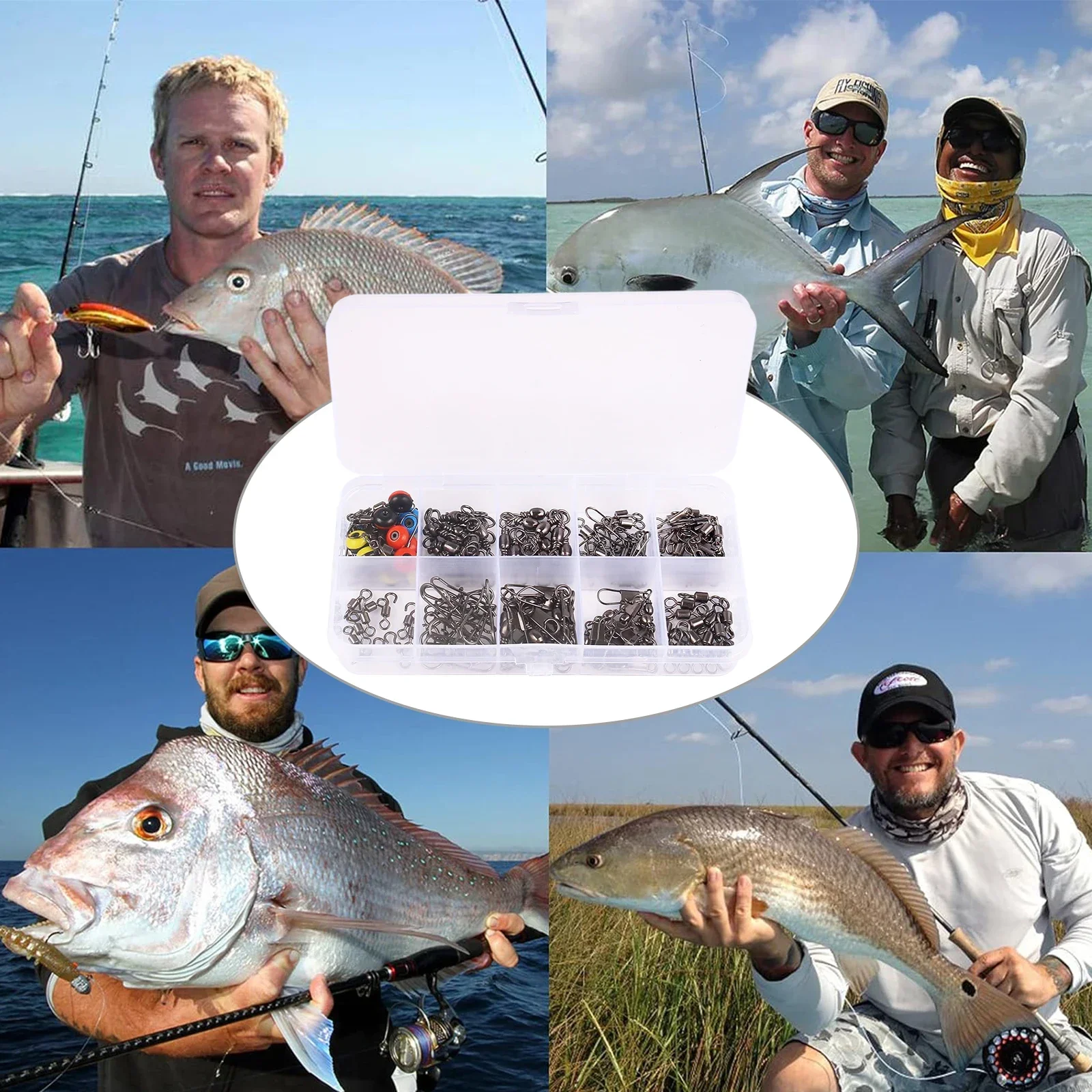 115pcs Fishing Swivel Connecto - Fishing Lure Kit บทวิจารณ์และราคา