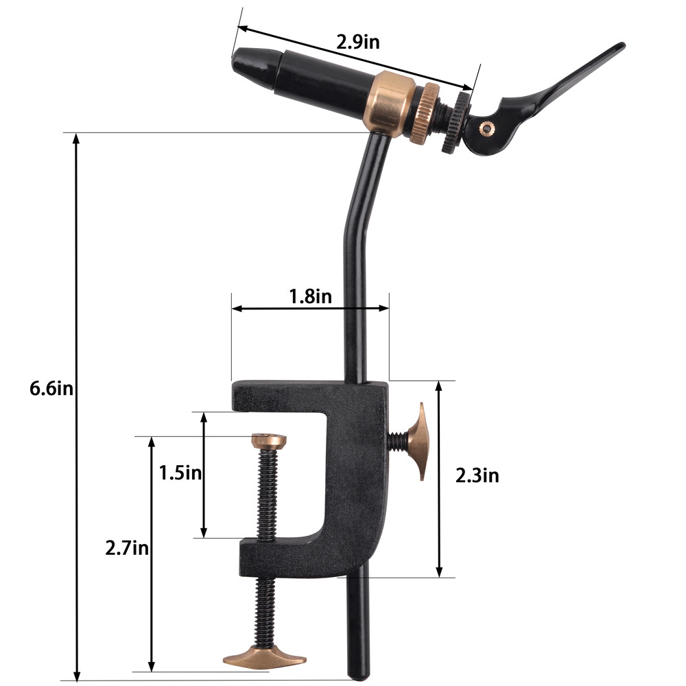 Rotary Fly Tying Vise Tool Saf - Fishing Lure Jig บทวิจารณ์และราคา