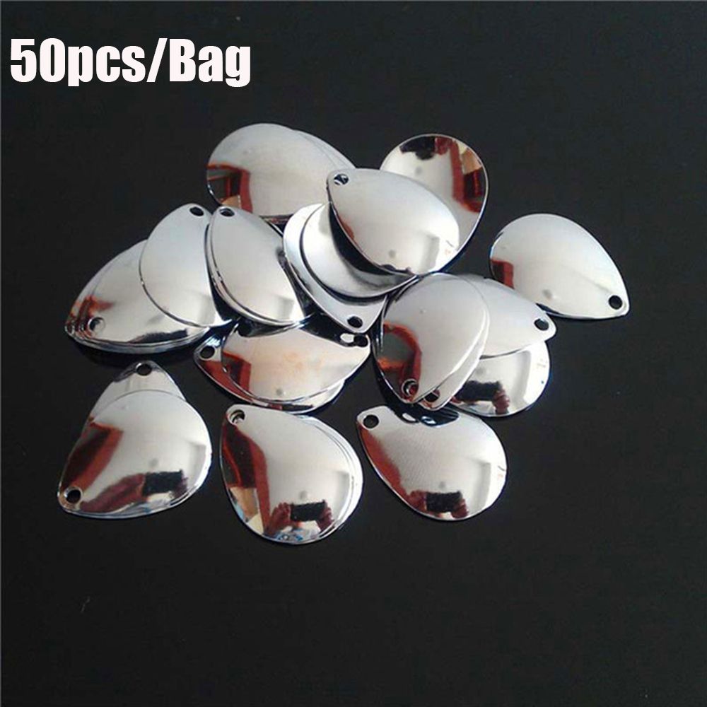 50PCS Silver Smooth Nickel Seq - Fishing Lure Spoon บทวิจารณ์และราคา