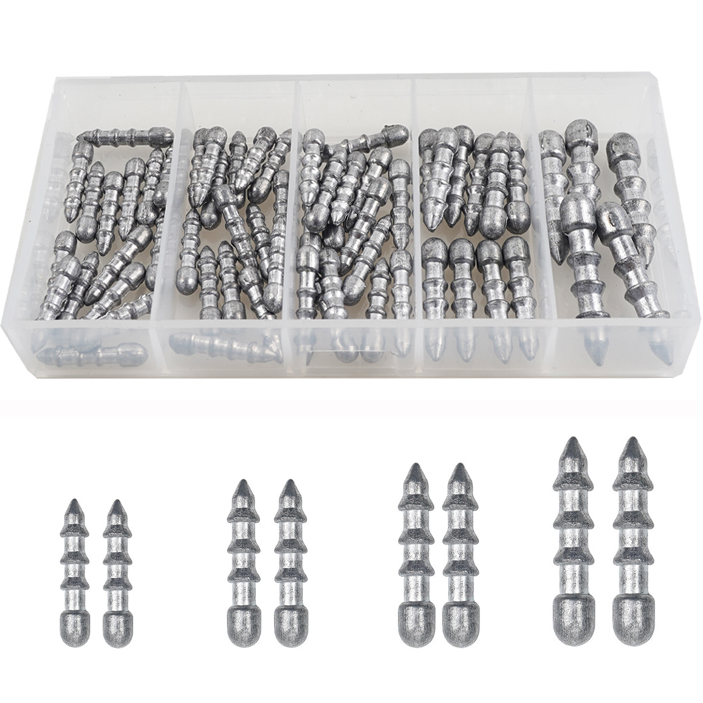 60PCS Nail weights Worm Fishin - Fishing Lure Accessories บทวิจารณ์และราคา