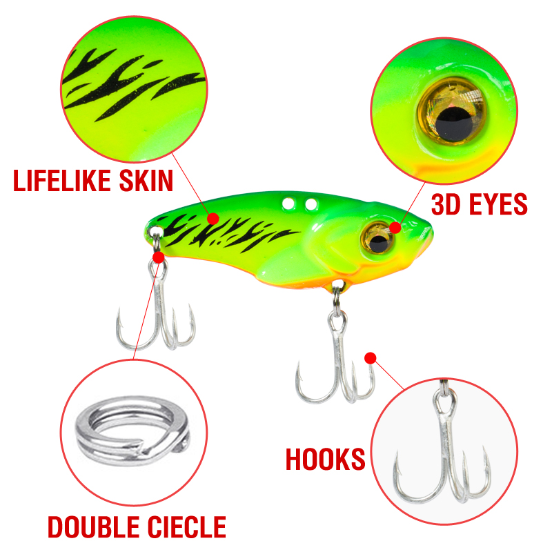 6PCS Metal VIB Lure 5g 7g 10g  - Fishing Lure Spinnerbait บทวิจารณ์และราคา