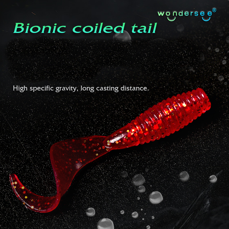 Wondersee 50PCS Soft Bait Worm - Fishing Lure Soft Plastic บทวิจารณ์และราคา
