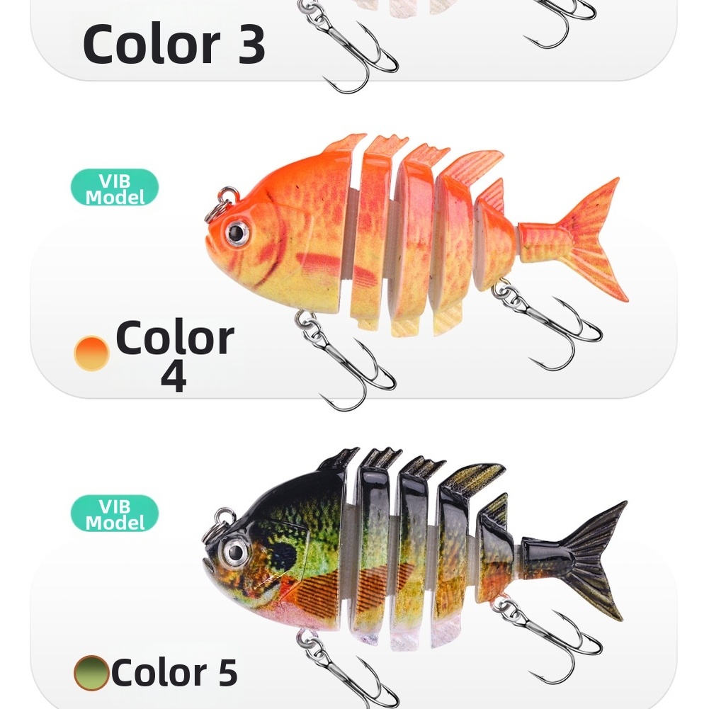 5Pcs 6 Section Fishing Lure Ha - Fishing Lure Swimbait บทวิจารณ์และราคา