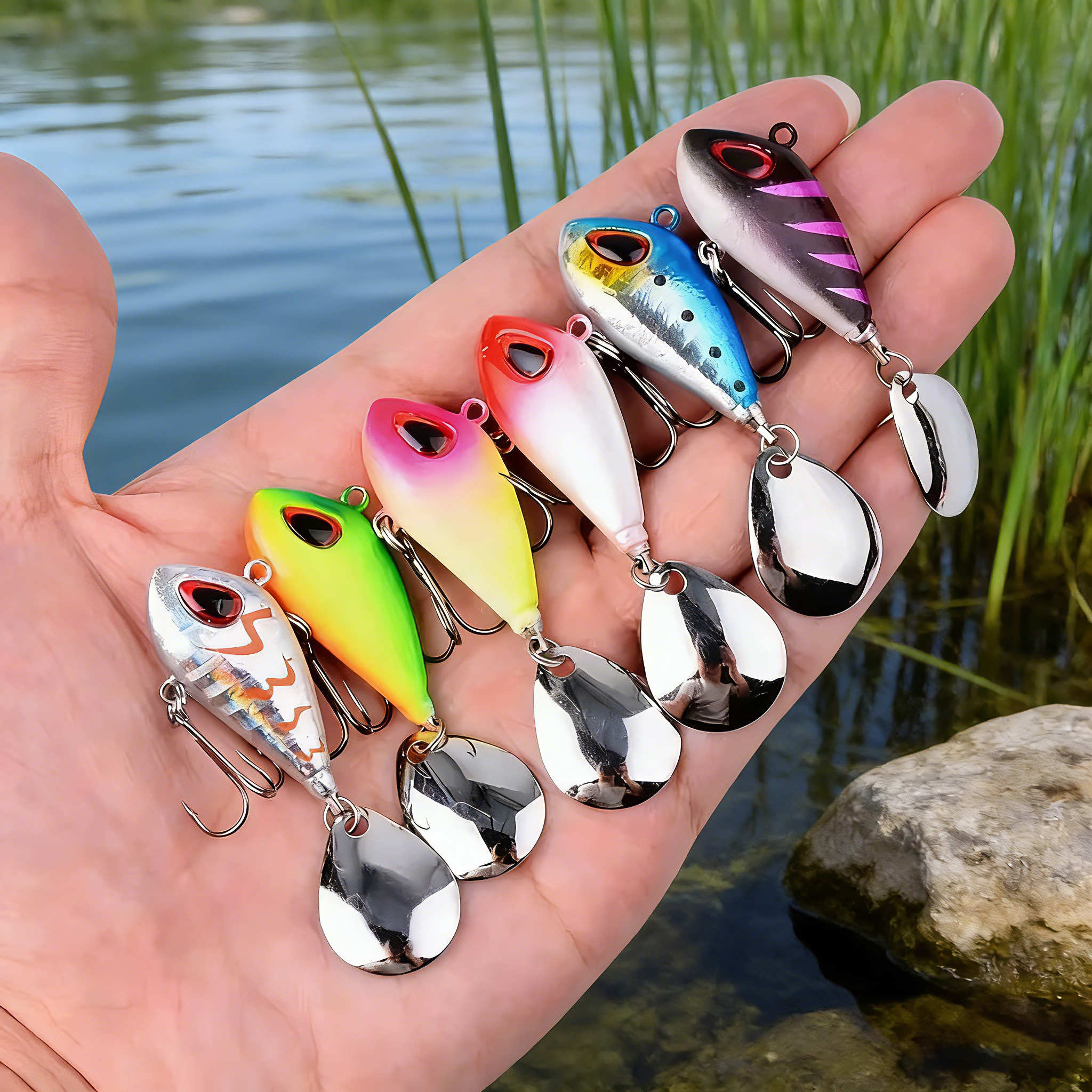 5/6pcs Mini VIB With Spoon Fis - Fishing Lure Spinnerbait บทวิจารณ์และราคา