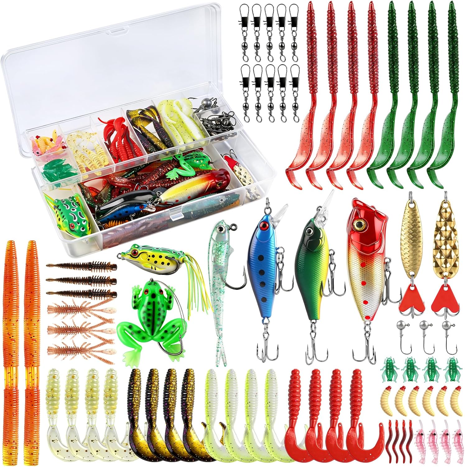 71Pcs Fishing Lures Kit with T - Fishing Lure Crankbait บทวิจารณ์และราคา