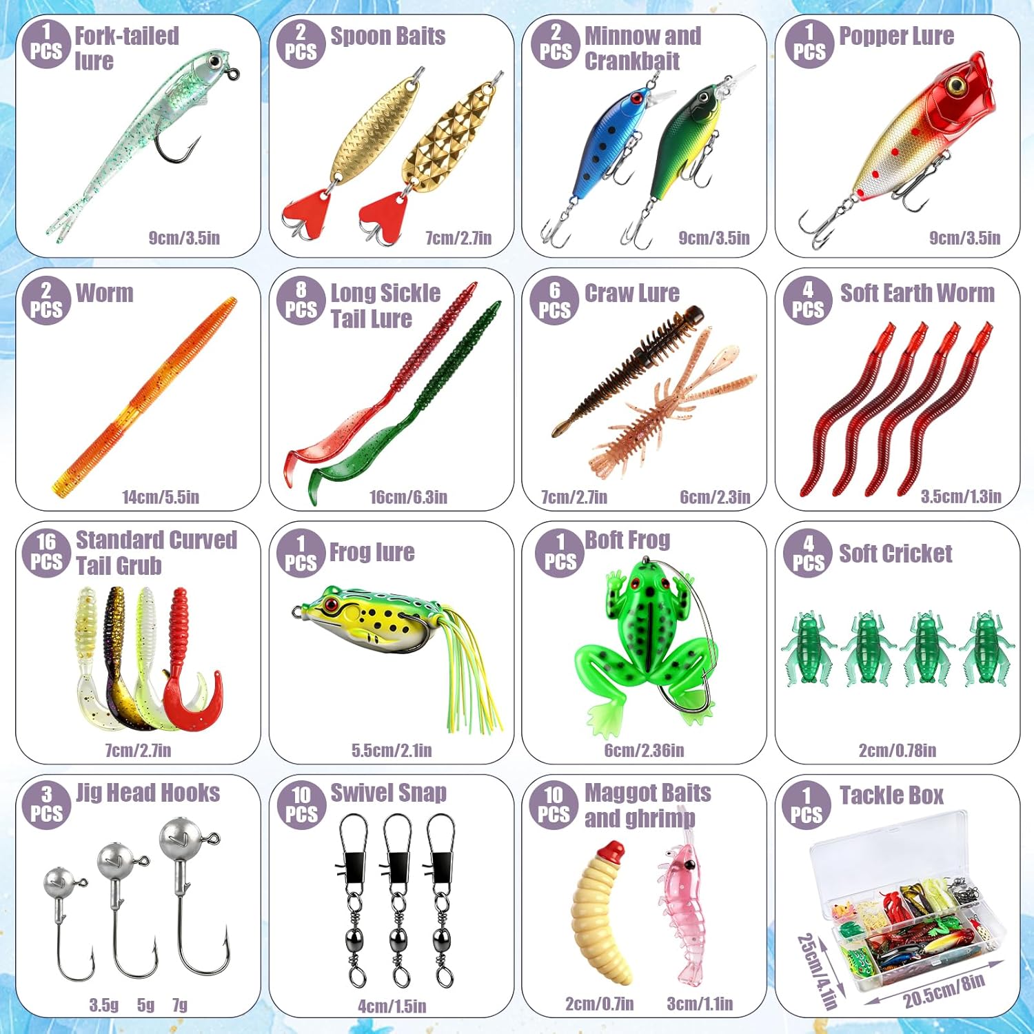 71Pcs Fishing Lures Kit with T - Fishing Lure Crankbait บทวิจารณ์และราคา