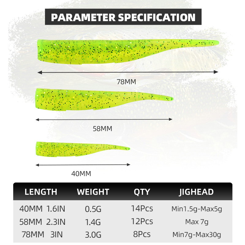 BLUX New Dart Worm Soft Bait 5 - Fishing Lure Spoon บทวิจารณ์และราคา