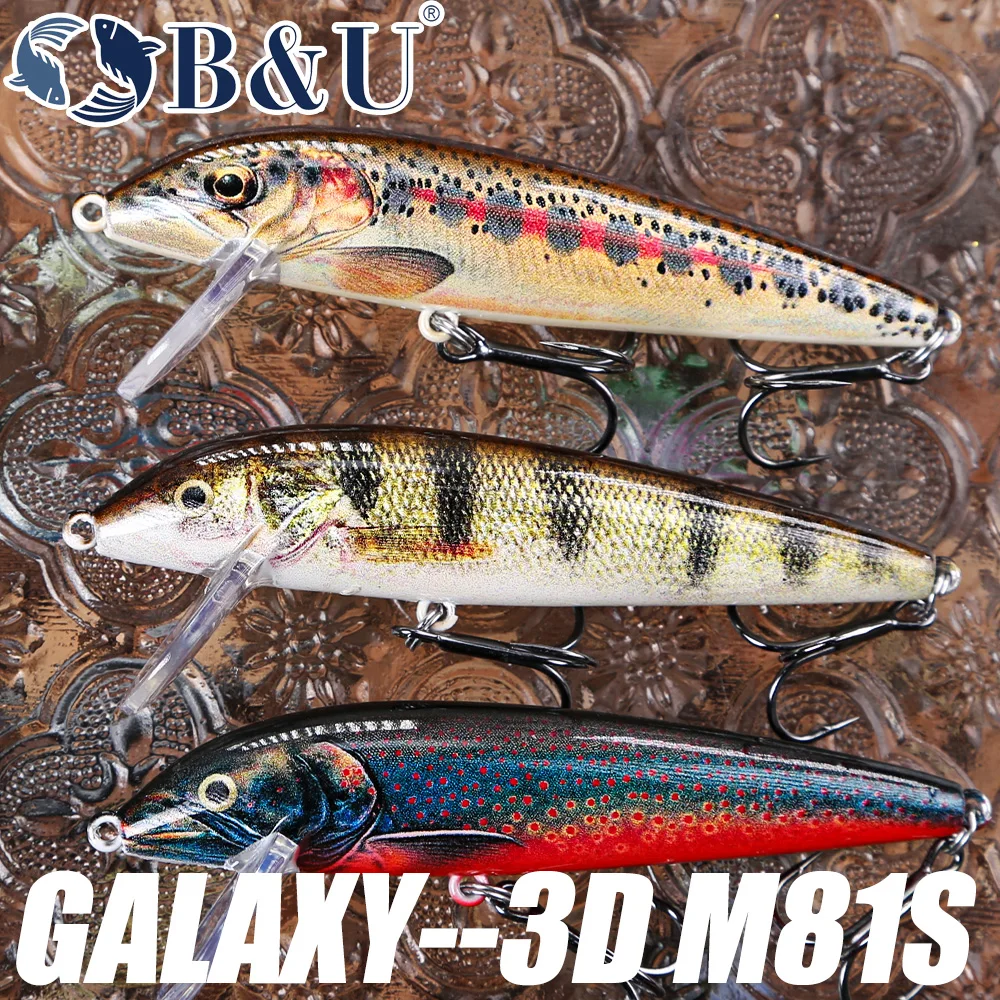 B&U 80mm Sinking Minnow Wobbli - Fishing Lure Jerkbait บทวิจารณ์และราคา