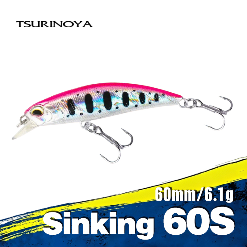 TSURINOYA  Sinking Minnow 60S  - Fishing Lure Jerkbait บทวิจารณ์และราคา