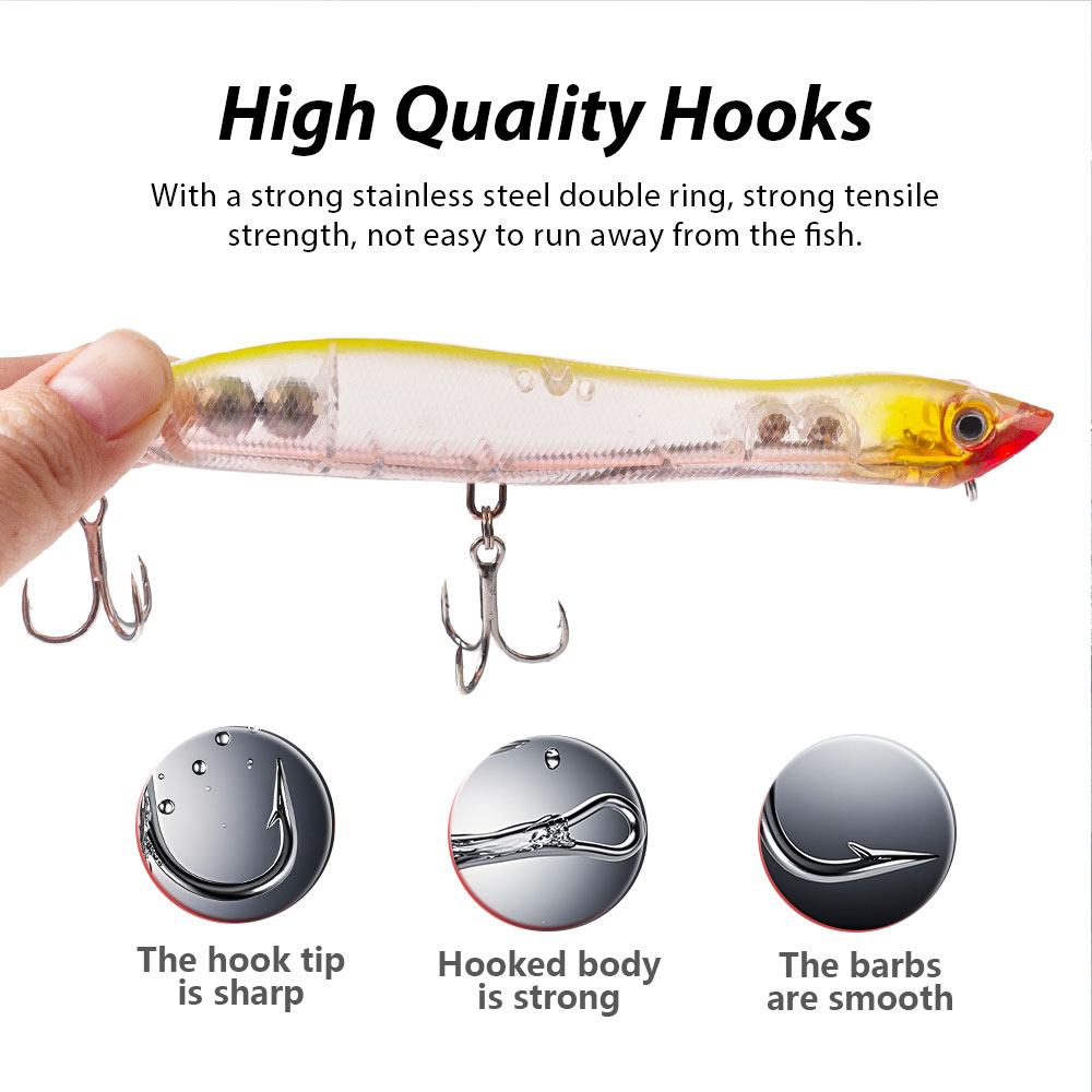 120mm/18g Topwater Pencil Popp - Fishing Lure Popper บทวิจารณ์และราคา