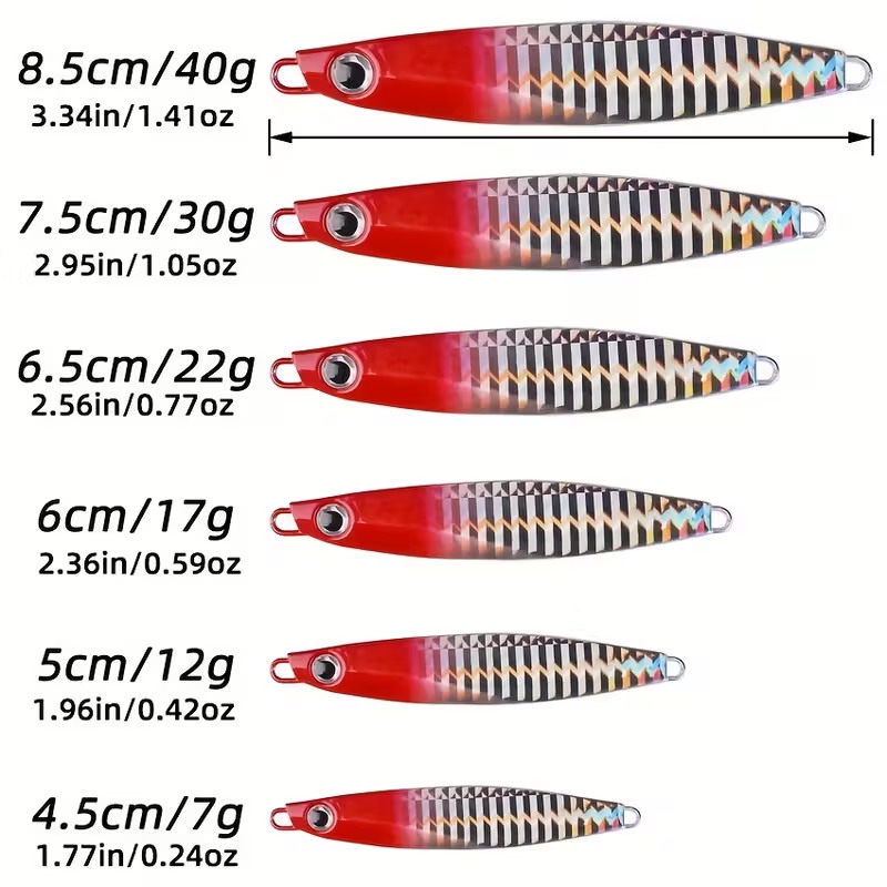 12pcs Fishing Metal Lures Jig  - Fishing Lure Blade Bait บทวิจารณ์และราคา