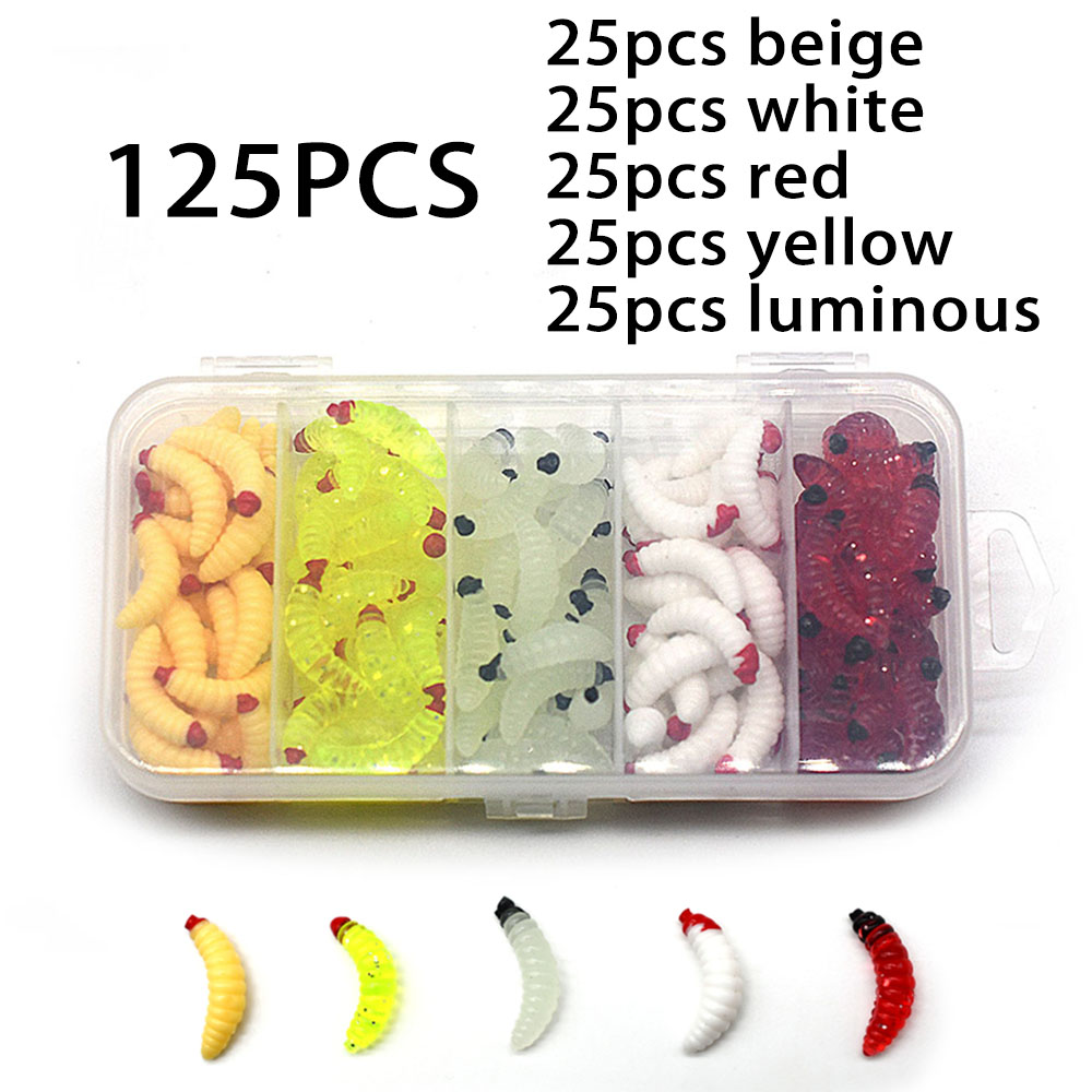 125Pcs Earthworm Fishing Bait  - Fishing Lure Soft Plastic บทวิจารณ์และราคา