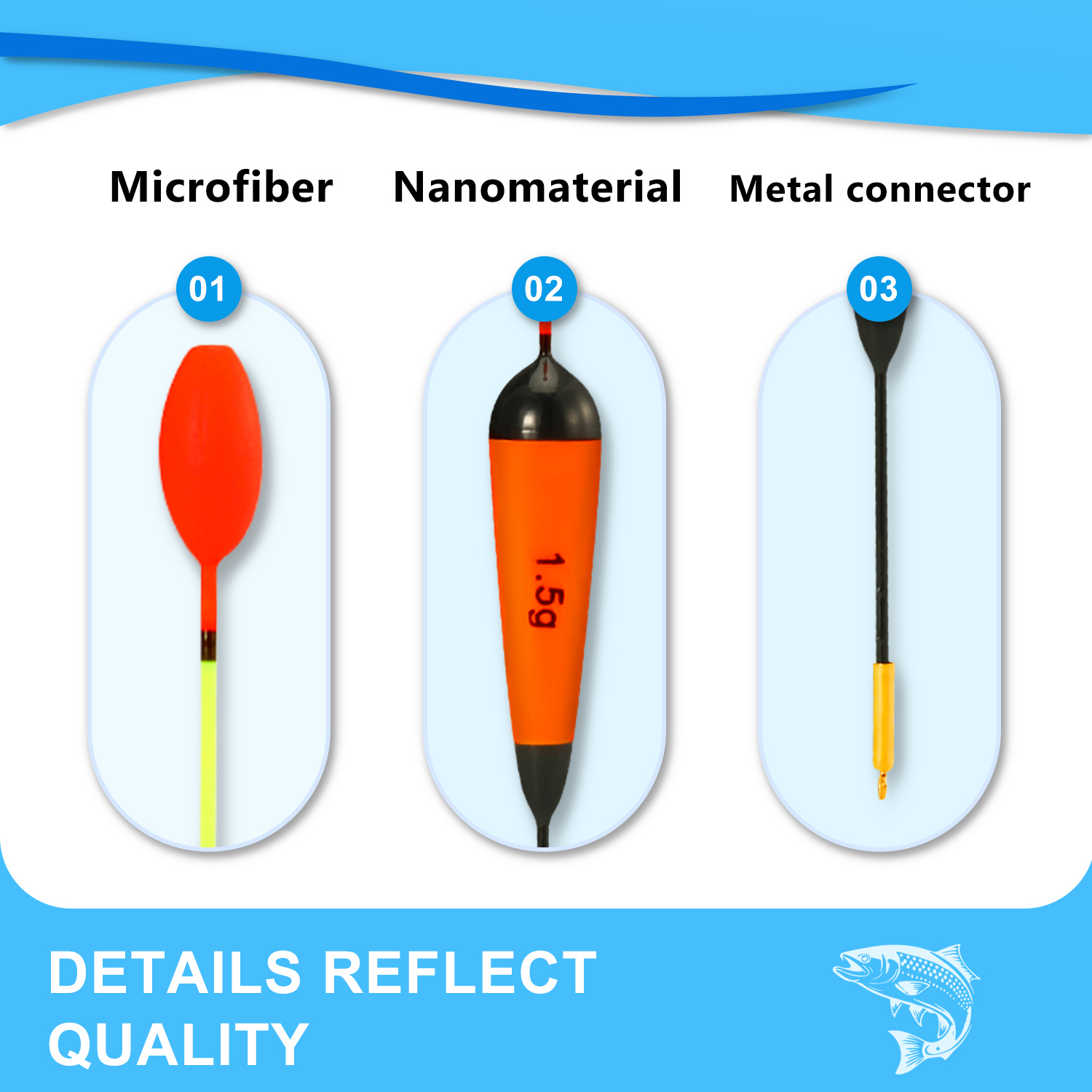 EVA Fishing Float Set 10pc 1.5 - Fishing Lure Topwater บทวิจารณ์และราคา